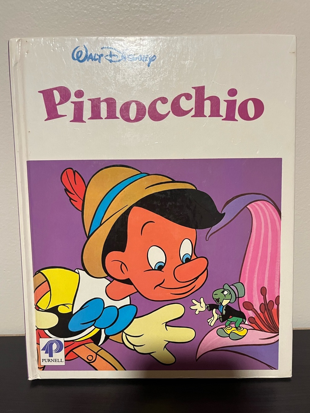 1984 Pinocchio Hardcover Full Movie Picture Book from Purnell Books (Disney)